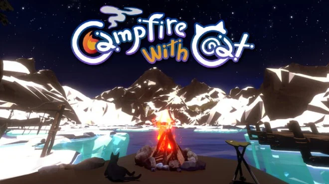 Campfire with Cat Free Download